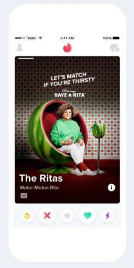 Tinder Branded Profile card