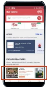 RedBus home page banner