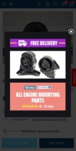 Boodmo Mobile, Web Pop-Ups