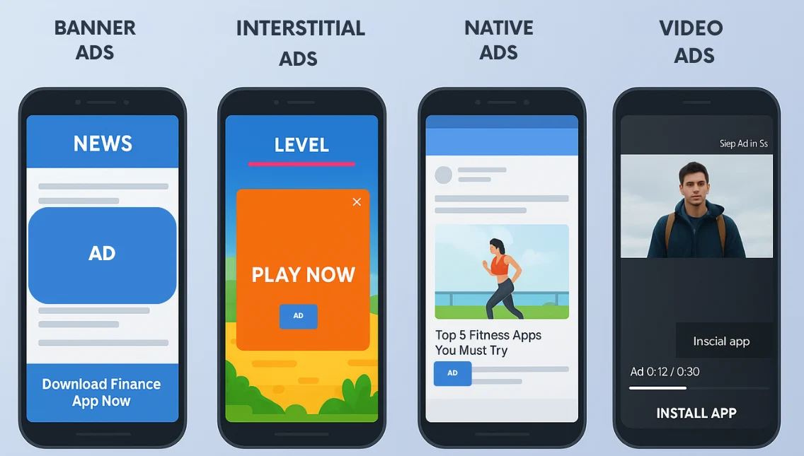 Types of In-app advertising