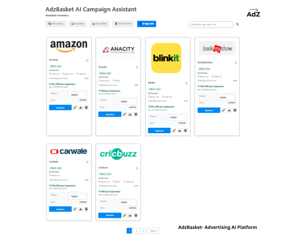AdzBasket- In App Inventory
