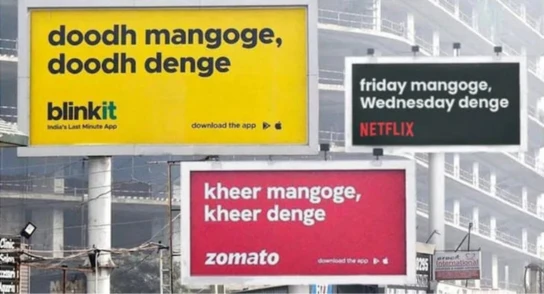 Billboard Blinkit vs Zomato